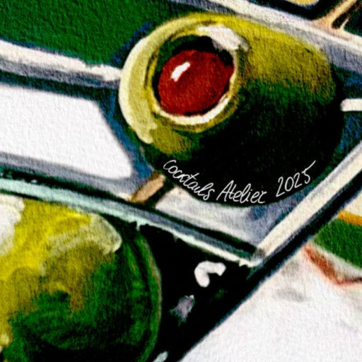 SEPTEMBER'S cocktail print mail "Pearls and Olives"